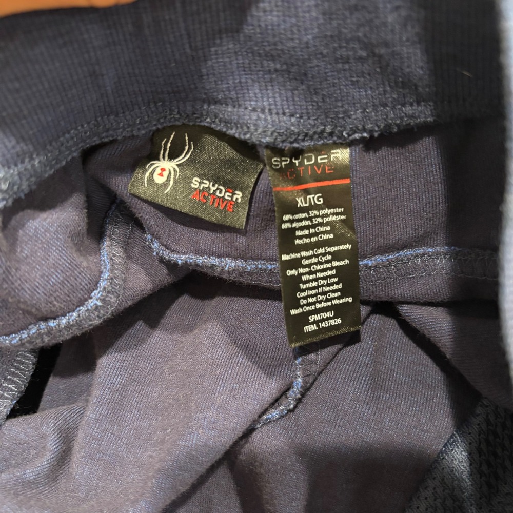Spyder Active Mens Blue Jogger Sweatpants Lounge Activewear Size XL Extra Large - Picture 4 of 4